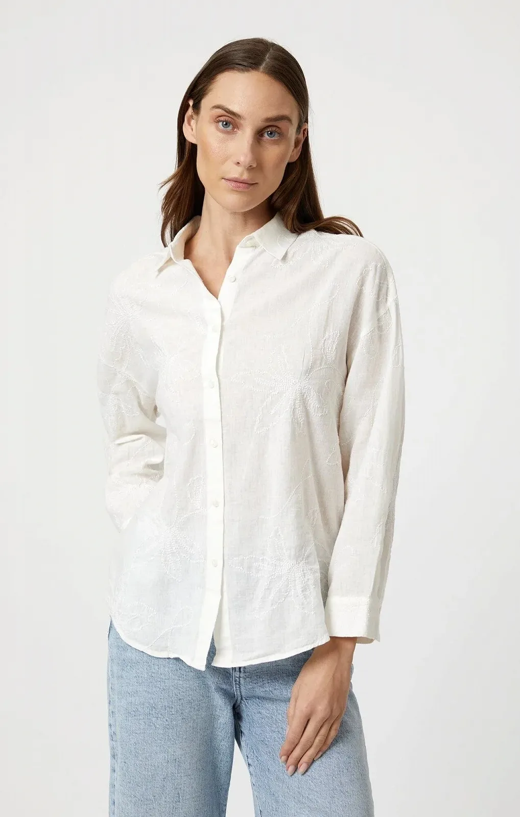 Женская рубашка MAVI LONG SLEEVE SHIRT White - XS, фото №1 Женская рубашка MAVI LONG SLEEVE SHIRT White - XS, фото №1
