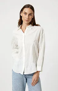 Женская рубашка MAVI LONG SLEEVE SHIRT White - L - Фото 1
