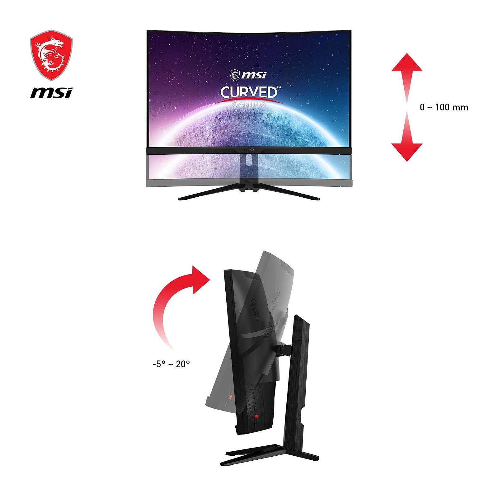 Монітор MSI MAG 325CQRXFDE 31.5 дюйма WQHD Curved Gaming - 1000R, 2560 x 1440 Rapid VA панель, 240 Гц / 1 мс, 115% sRGB, DisplayHDR 400, Adaptive Sync, Mystic Light - DP 1.4a, HDMI 2.0, USB Type-C, фото №5