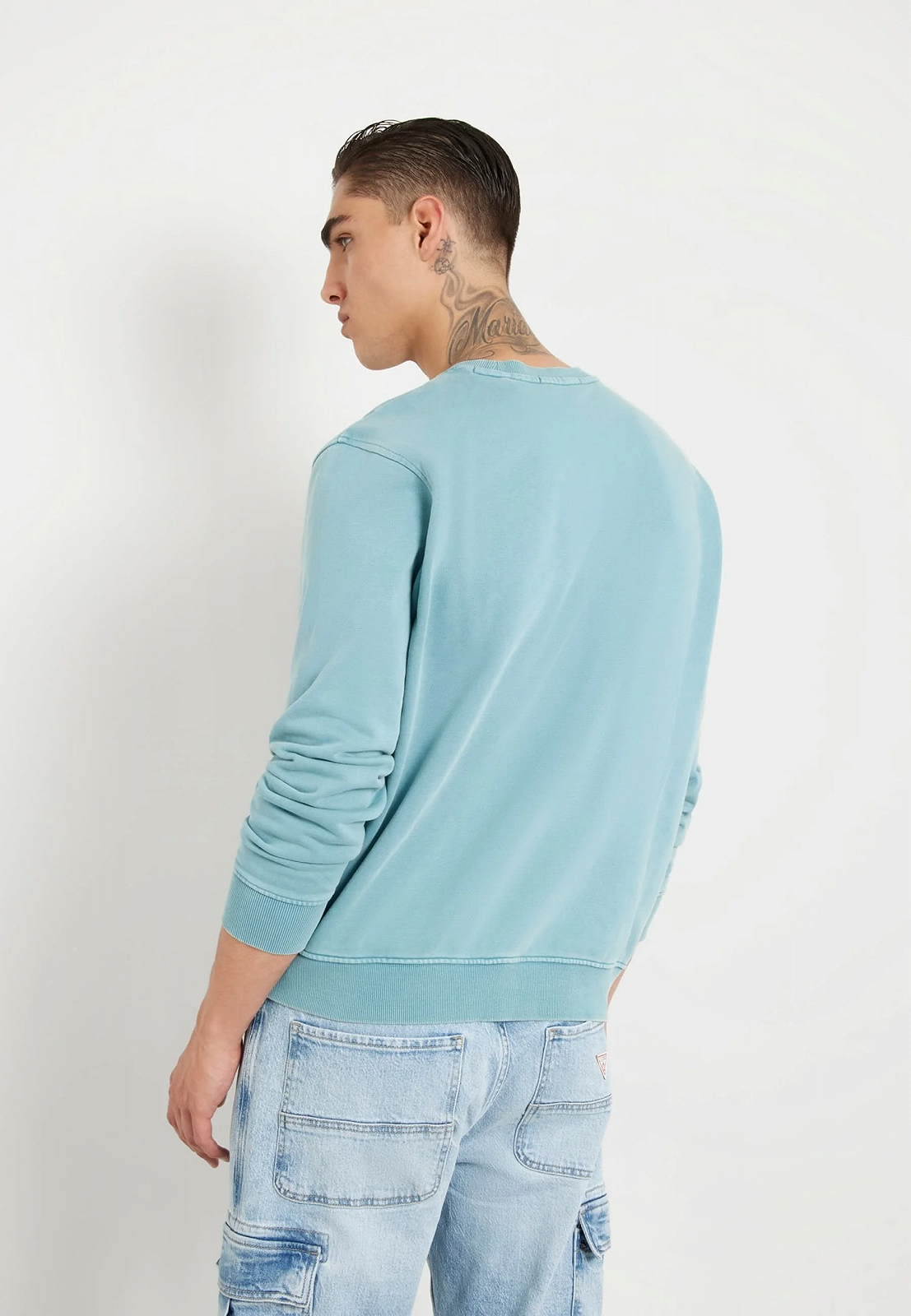 Чоловічий світшот GUESS JEANS / Бірюзовий / Розмір L, фото №4