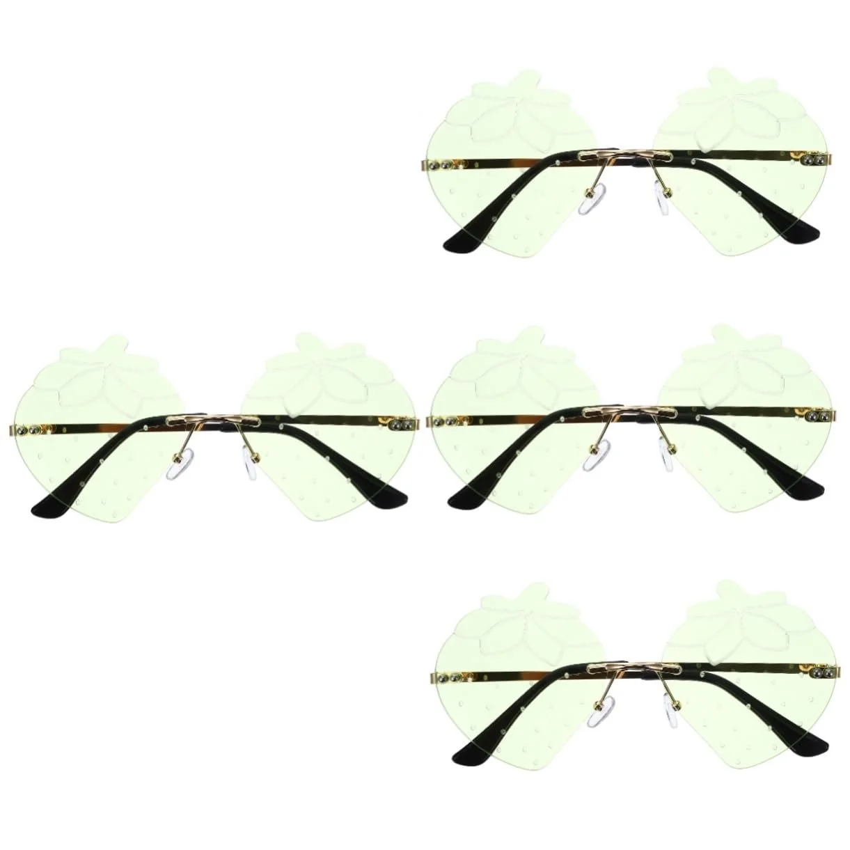 Сонцезахисні окуляри LIFKOME Полуниця, 4 пари, незвичайної форми, пластикові, без оправи, фото №1 Сонцезахисні окуляри LIFKOME Полуниця, 4 пари, незвичайної форми, пластикові, без оправи, фото №1