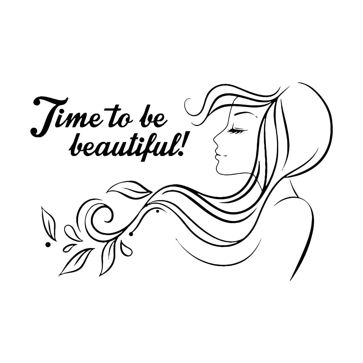 Наклейка на стіну Beauty Spa XL 75x117 см Чорна, фото №1 Наклейка на стіну Beauty Spa XL 75x117 см Чорна, фото №1