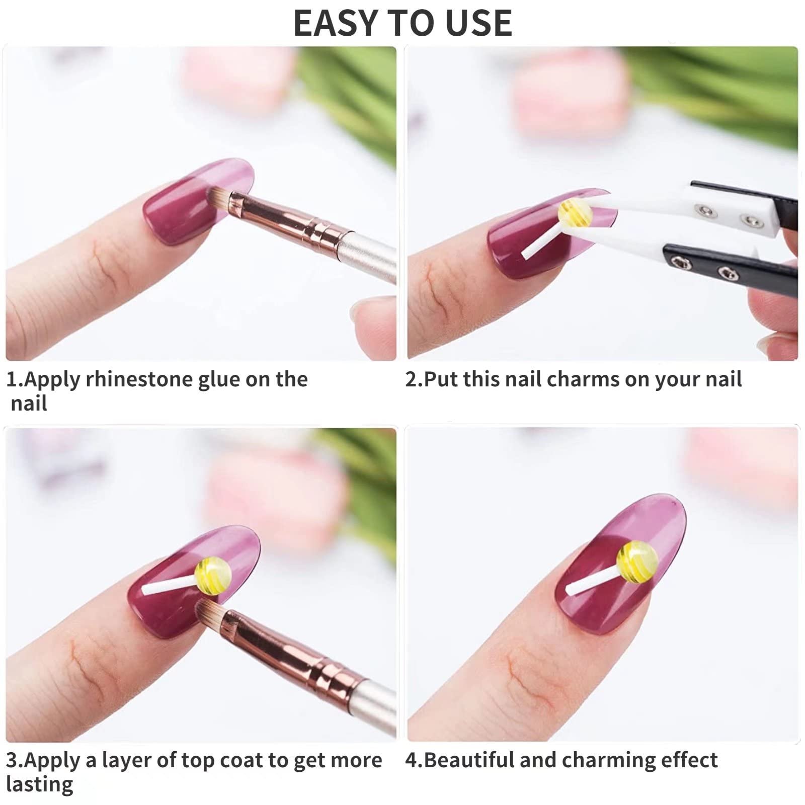 Украшения для ногтей Леденец RUNRAYAY 3D, 200 шт, Разноцветные Миниатюрные смоляные конфеты, DIY, Аксессуары для маникюра, Мультяшные украшения ко Дню святого Валентина, фото №3