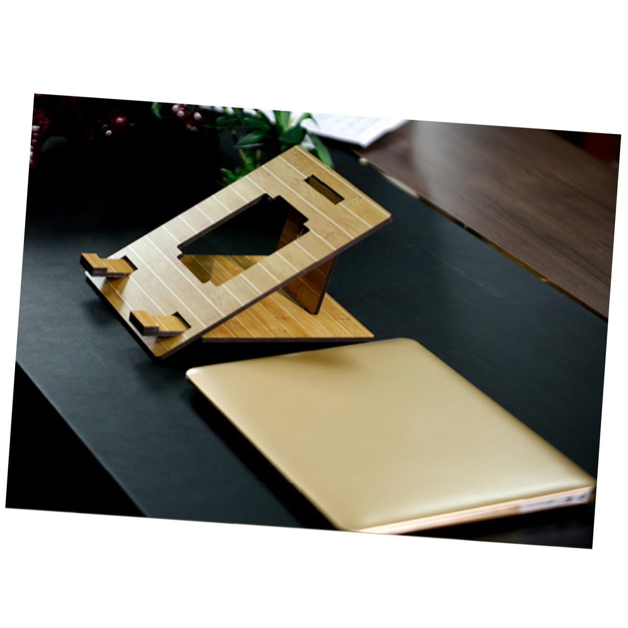 Деревянная Подставка для Ноутбука Портативная Легкая Прочная Практичный Дизайн для Офиса Дома и Путешествий, фото №5