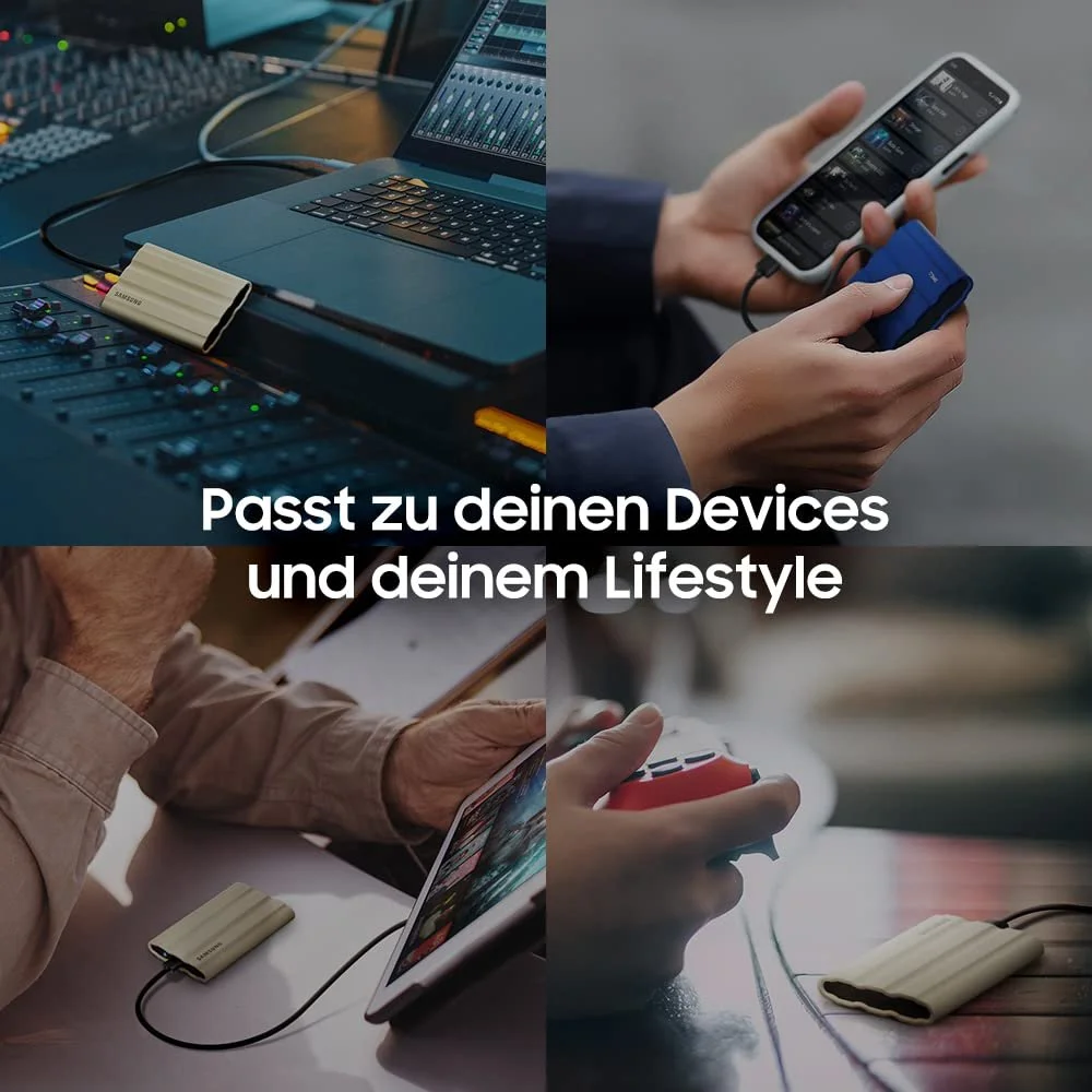 Внешний SSD Samsung T7 Shield 2 ТБ USB 3.2 Gen 2 MU-PE2T0S/EU Черный, фото №6 Внешний SSD Samsung T7 Shield 2 ТБ USB 3.2 Gen 2 MU-PE2T0S/EU Черный, фото №6