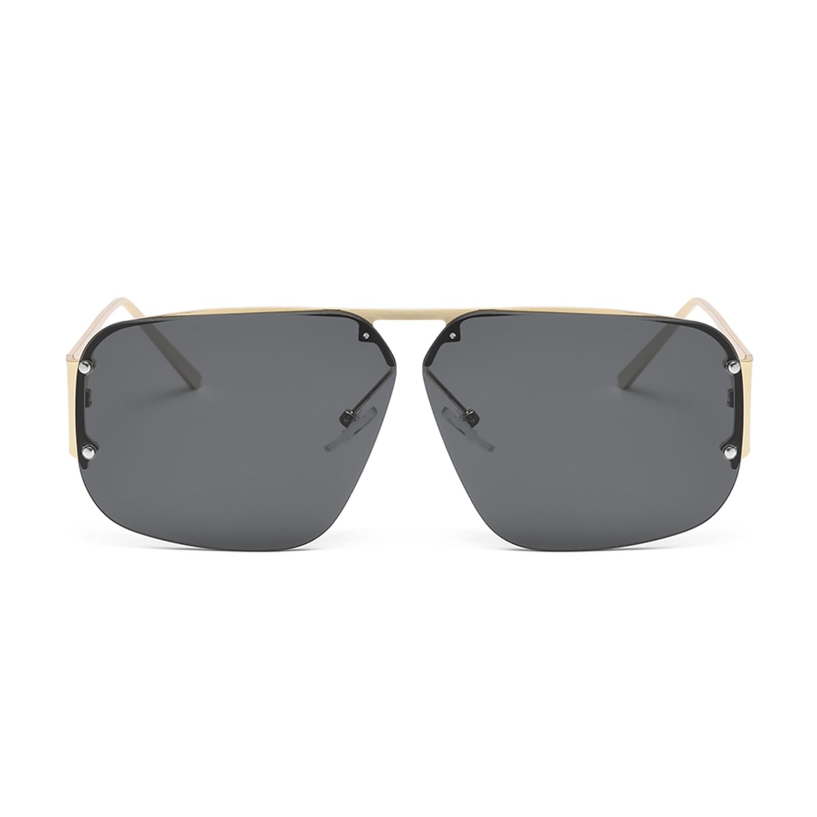 Сонцезахисні окуляри YAMEIZE Ретро пілот Квадратні металеві Жіночі, фото №2