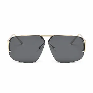 Сонцезахисні окуляри YAMEIZE Ретро пілот Квадратні металеві Жіночі synthetic.ua - Фото 1