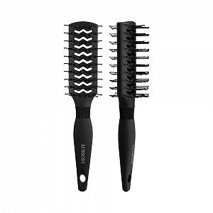 Щітка для волосся TB TOOLS FOR BEAUTY LUSSONI DuoVent Professional Двостороння для укладання дуже короткого волосся антистатична чорна 1 шт - Фото 1