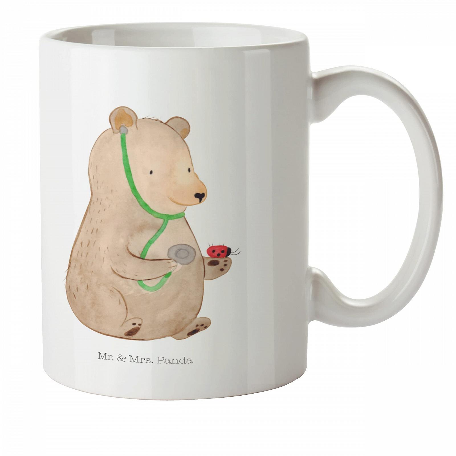 Дитяча Кружка Mr. & Mrs. Panda Ведмідь Лікар Пластикова 300 мл, фото №1