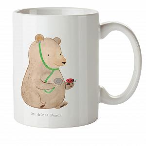 Детская Кружка Mr. & Mrs. Panda Медведь Врач Пластиковая 300 мл - Фото 1