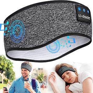 Навушники LC-dolida Sleep Bluetooth 5.4, Sleep Headband, пов'язка на голову, маска для сну, спортивні навушники, музична пов'язка для сну для занять спортом, бігу, йоги, подорожей - Фото 1
