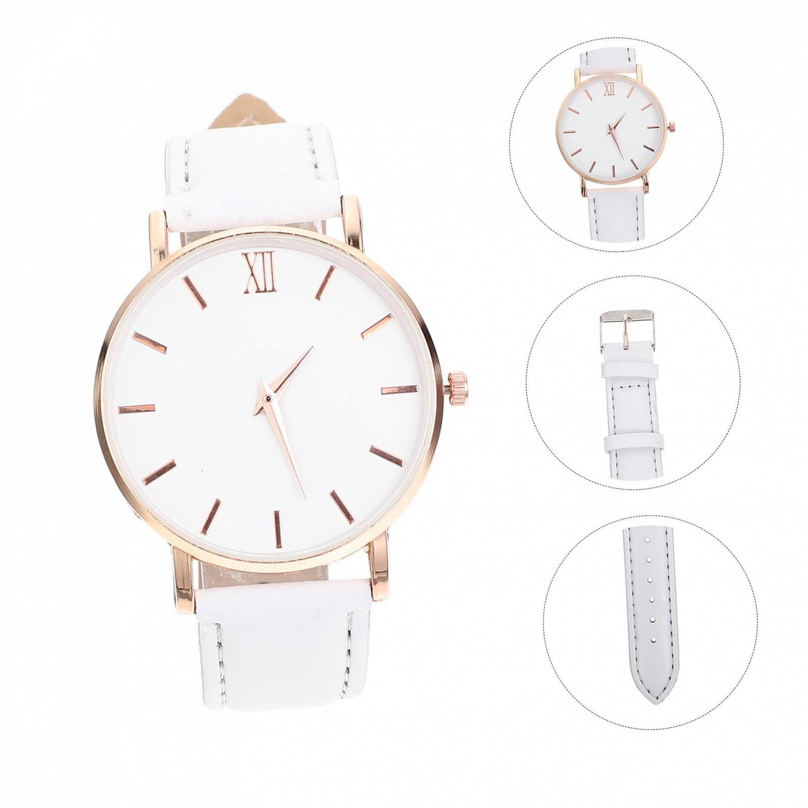 Жіночий Годинник Healvian Аналоговий з Римськими Цифрами Білий Ремінець, фото №9