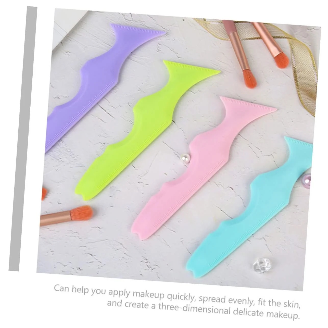 Трафарет для бровей FRCOLOR силиконовый 5 шт многофункциональный, фото №5