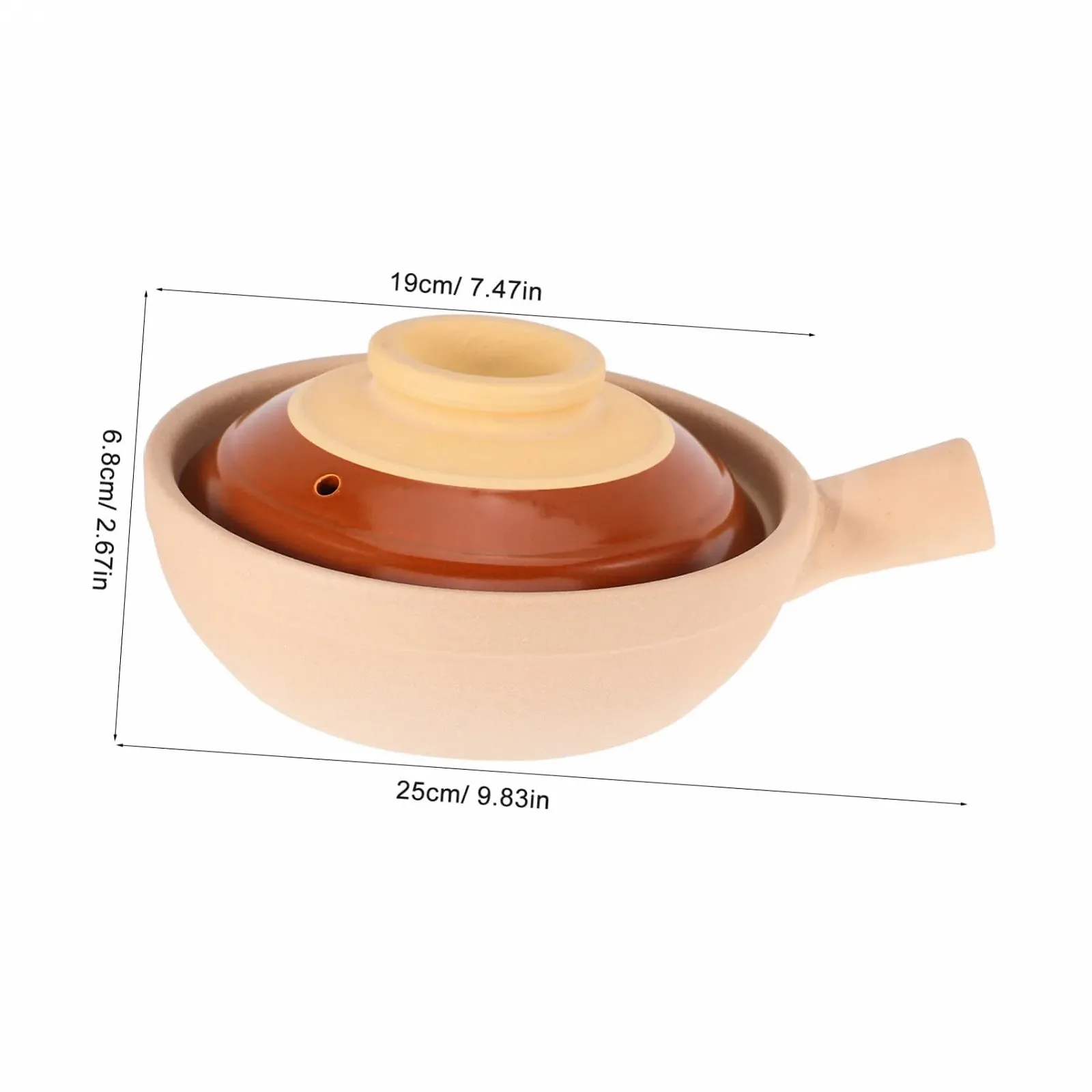 Кастрюля керамическая с крышкой и ручкой традиционная глиняная для риса, рагу и супов, фото №2