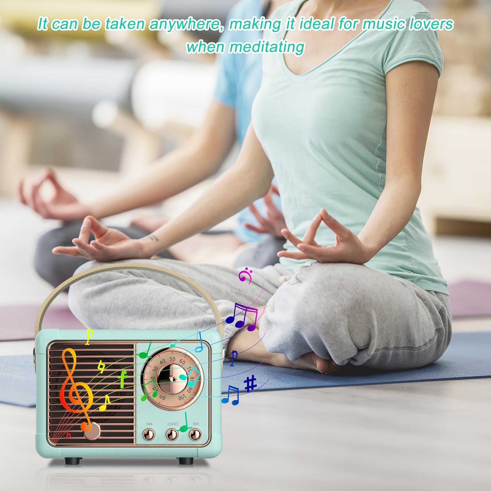 Ретро Bluetooth Портативна колонка Mini Nostalgia Radio Old Fashioned Classic Style TF Card Function Безпровідний Зв'язок м'ятний зелений, фото №6 Ретро Bluetooth Портативна колонка Mini Nostalgia Radio Old Fashioned Classic Style TF Card Function Безпровідний Зв'язок м'ятний зелений, фото №6