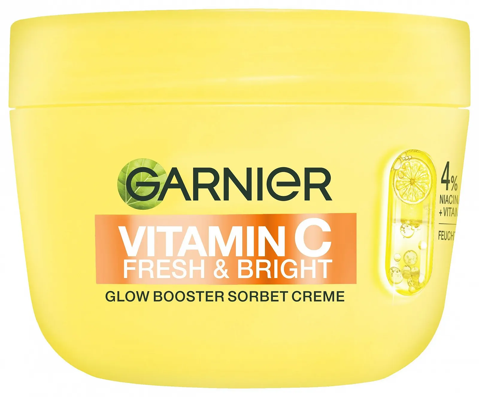 Крем-сорбет для обличчя Garnier Vitamin C Fresh & Bright Glow Booster з 4% ніацинамідом та вітаміном C 50 мл, фото №1 Крем-сорбет для обличчя Garnier Vitamin C Fresh & Bright Glow Booster з 4% ніацинамідом та вітаміном C 50 мл, фото №1