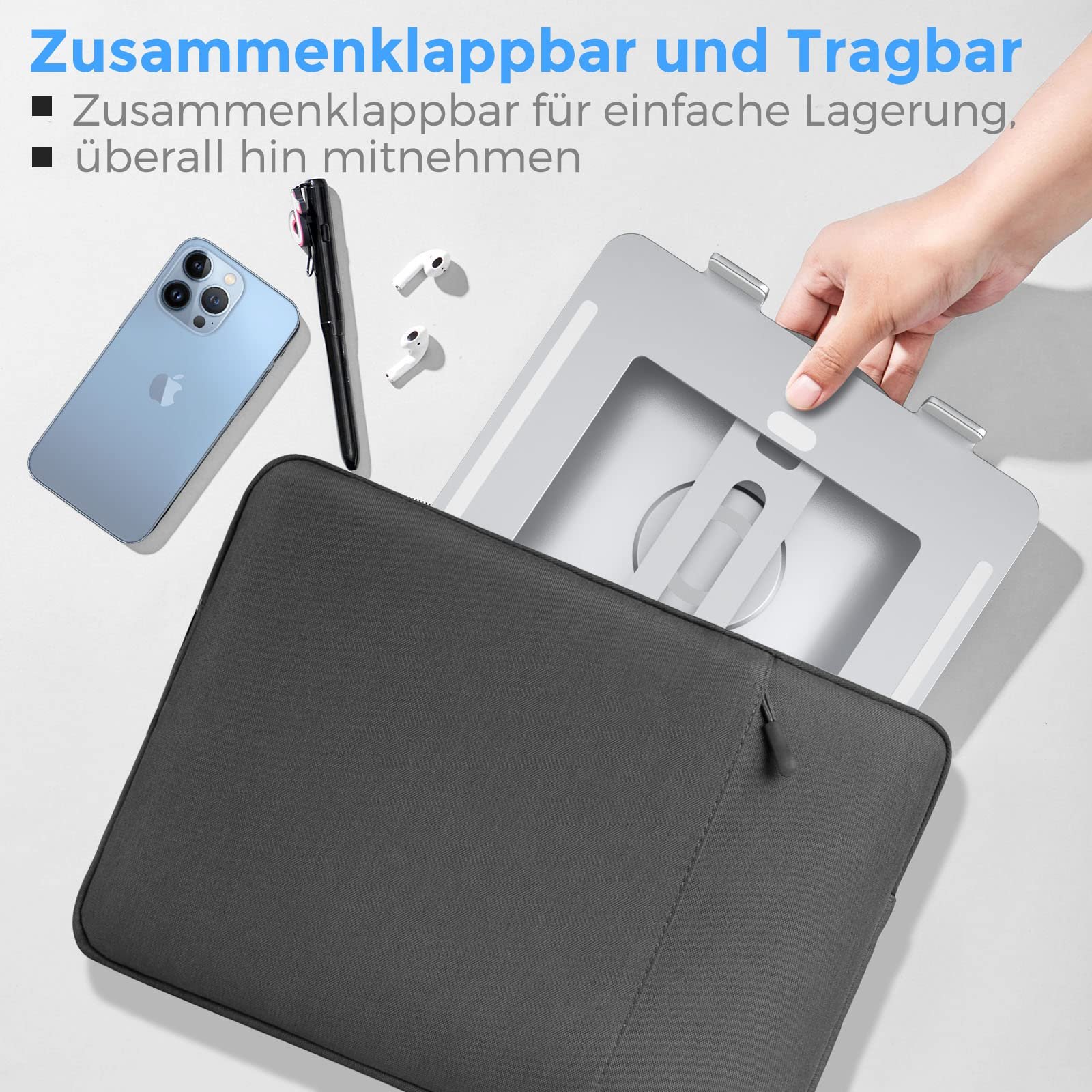 Підставка для ноутбука з круглою основою, що обертається на 360 градусів, ергономічна, фото №5 Підставка для ноутбука з круглою основою, що обертається на 360 градусів, ергономічна, фото №5