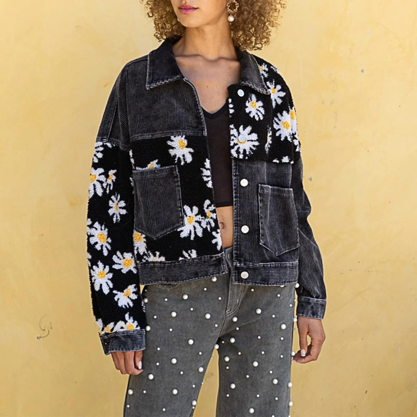 Жіноча Куртка Yoisdtxc Осінь Вельвет, фото №3