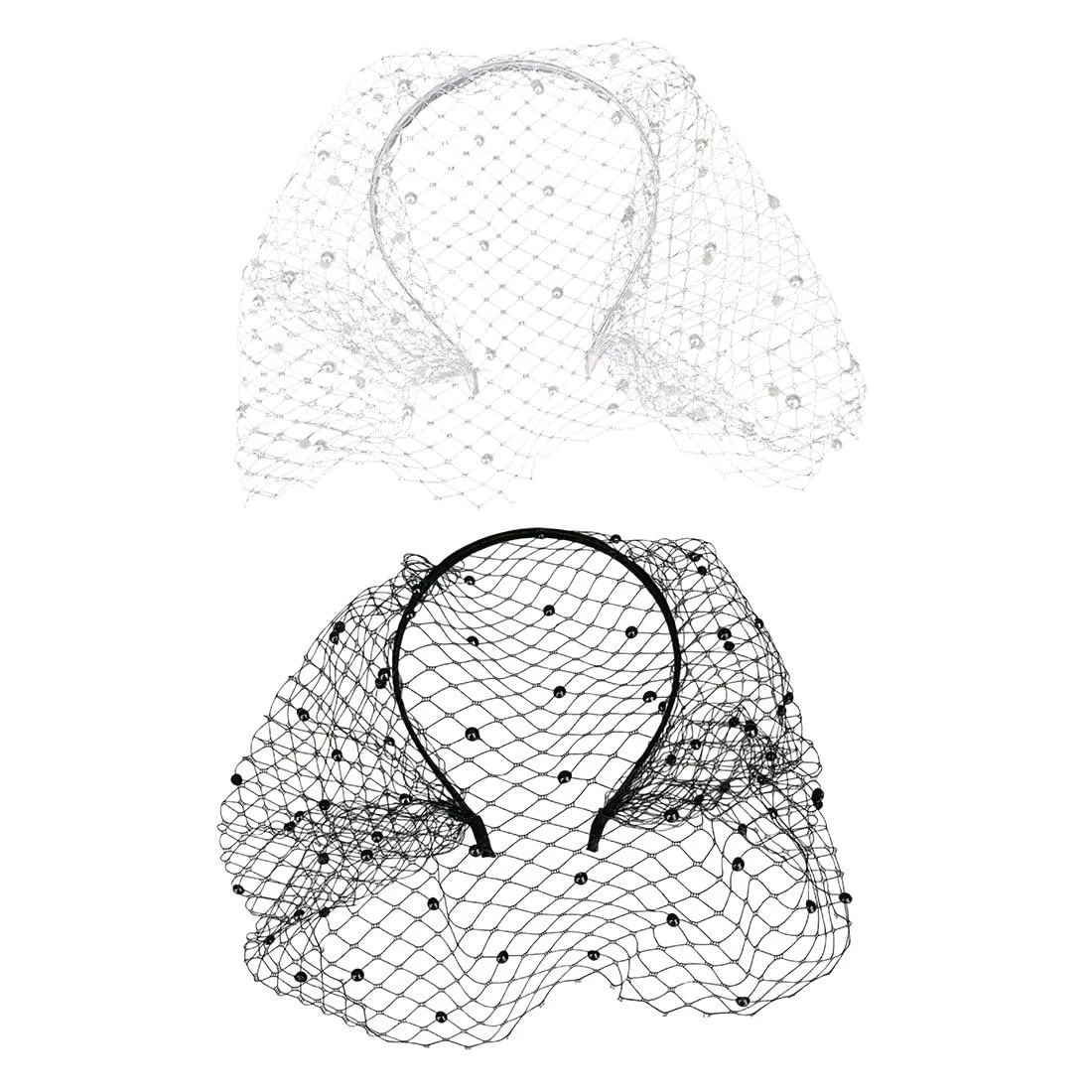 Набір з 2 Хелловін обручів на голову з сітчастою вуаллю, фото №7