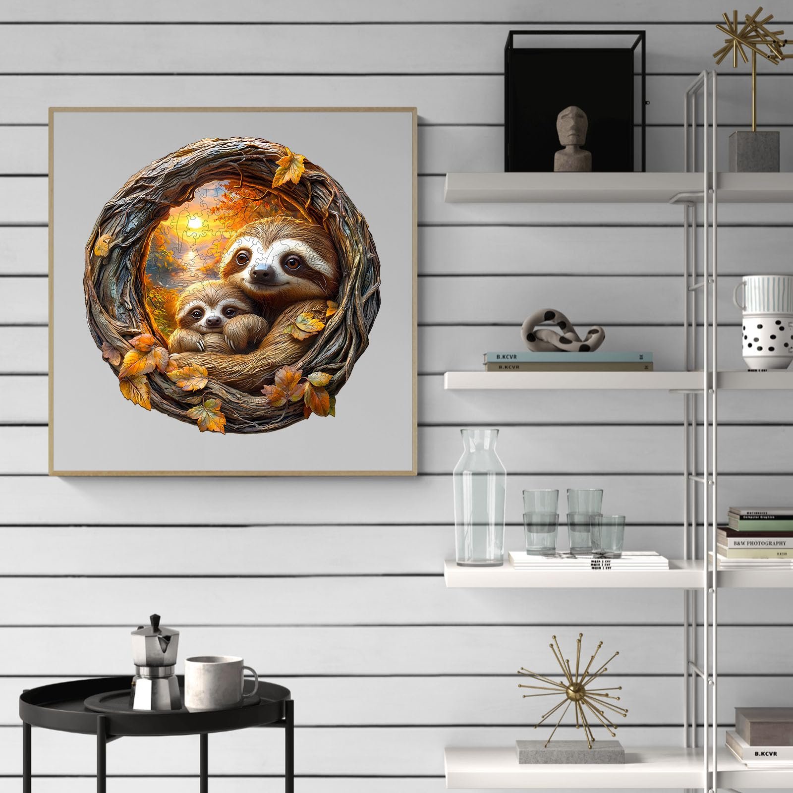 Дерев'яний пазл SECOGM Parents Child Sloth 100 деталей 21,5 x 21,5 см, фото №5 Дерев'яний пазл SECOGM Parents Child Sloth 100 деталей 21,5 x 21,5 см, фото №5