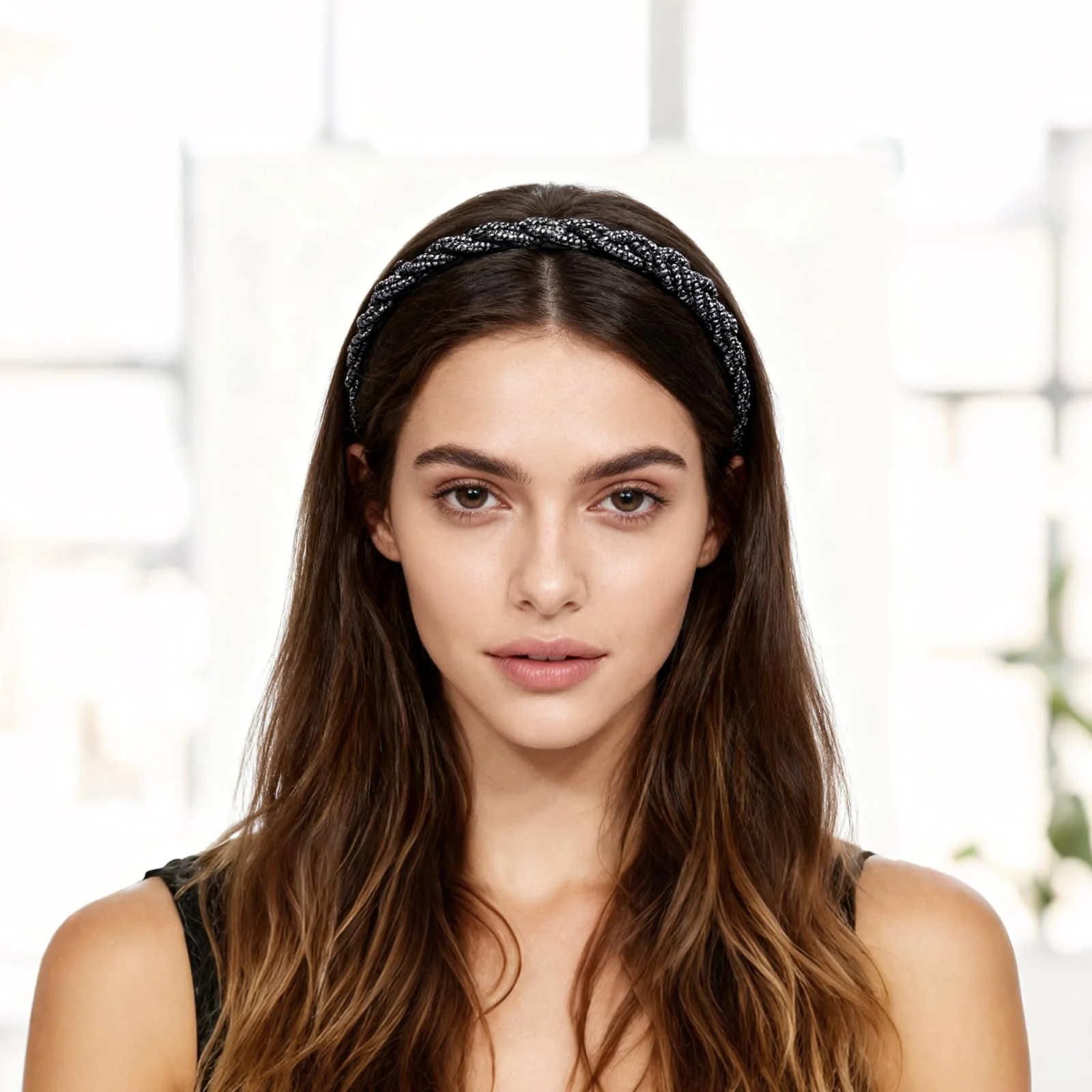 Обруч Ретро Стрази Жіночий, 3 шт., Кришталеві намистини, фото №7