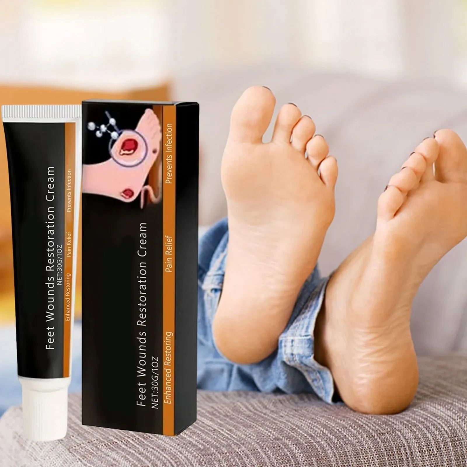 Лосьон для ног увлажняющий и смягчающий для пяток ночной для спорта 30 г, фото №3