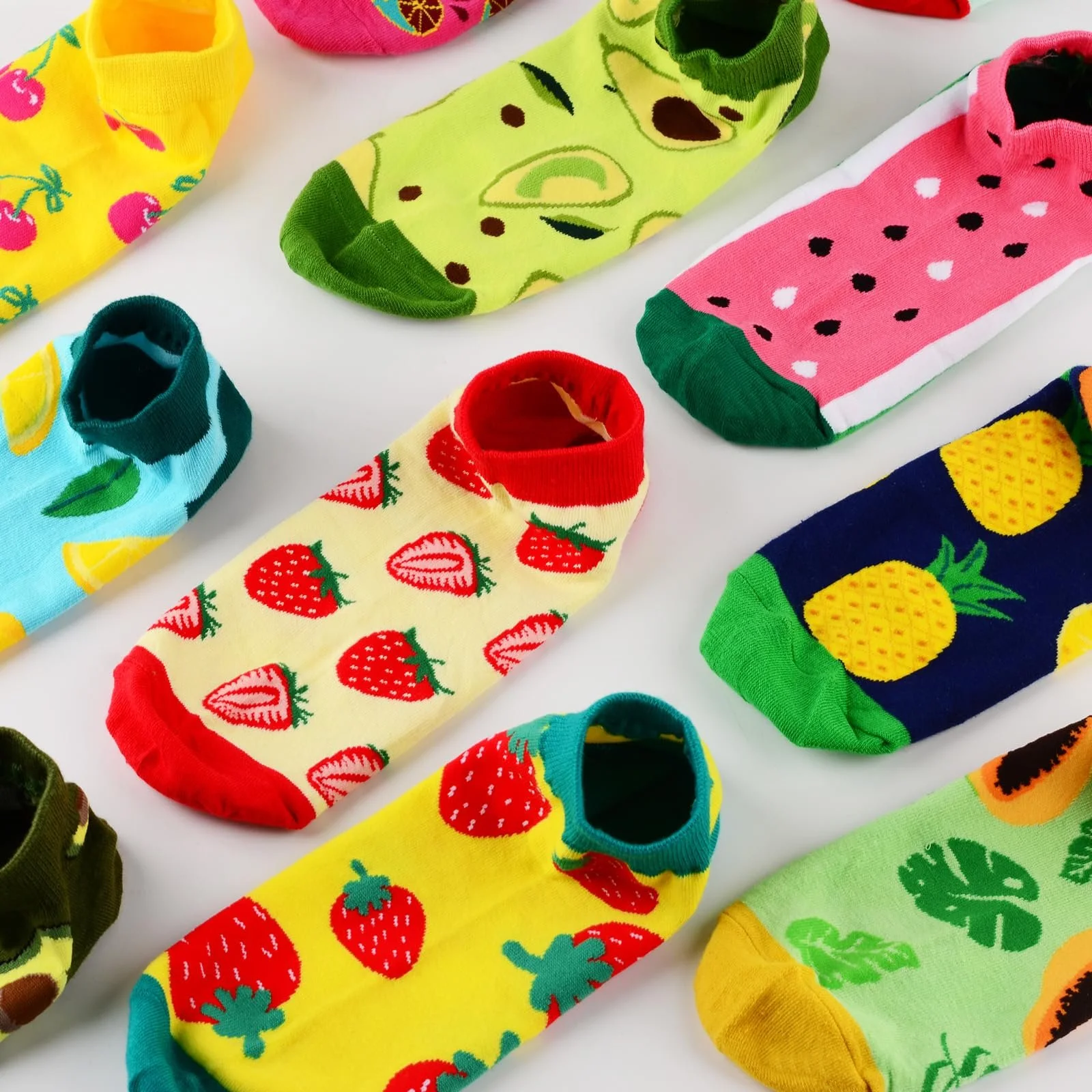 Носки Хлопковые Разноцветные, 37-42, Хлопок, Разноцветные Носки, Короткие, Повседневные, Необычные Забавные, фото №6