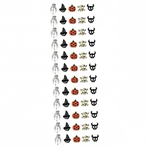 Украшения для ногтей Healvian, набор 150 шт., Хэллоуин, инструменты для ногтей, декор Хэллоуин, прочные подвески для ногтей, подвески Хэллоуин Kawaii, металлические - Фото 1
