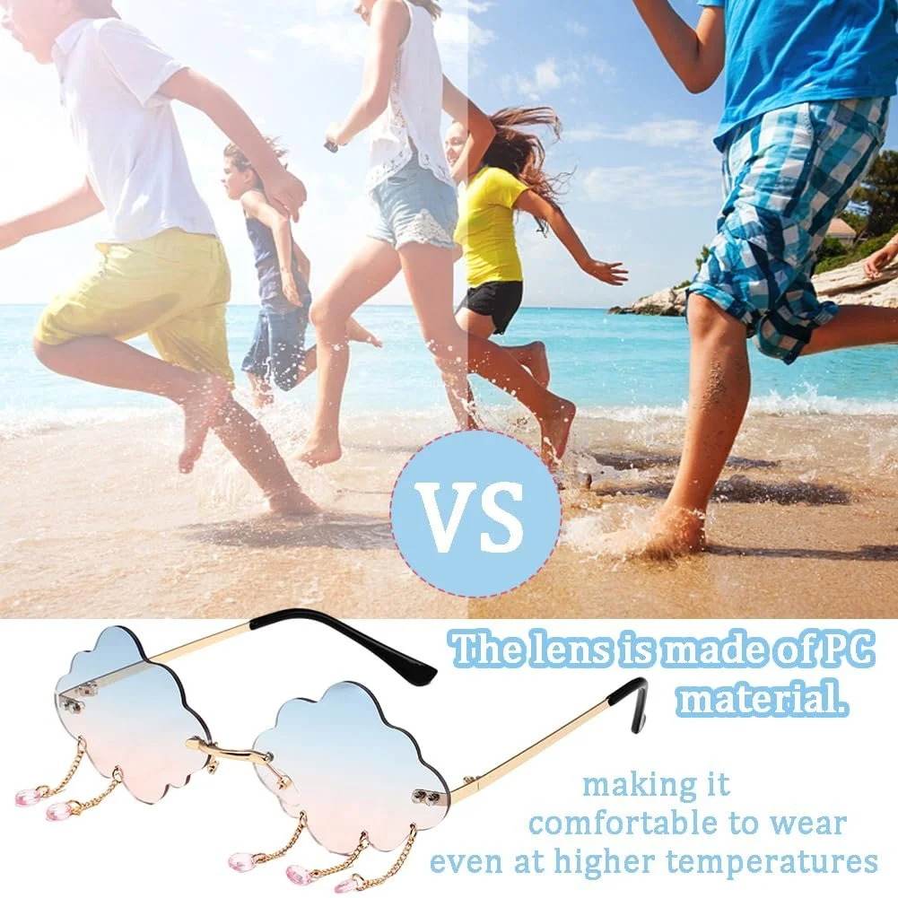 Солнцезащитные очки QYEHF Без оправы Wolke Винтажные, фото №2