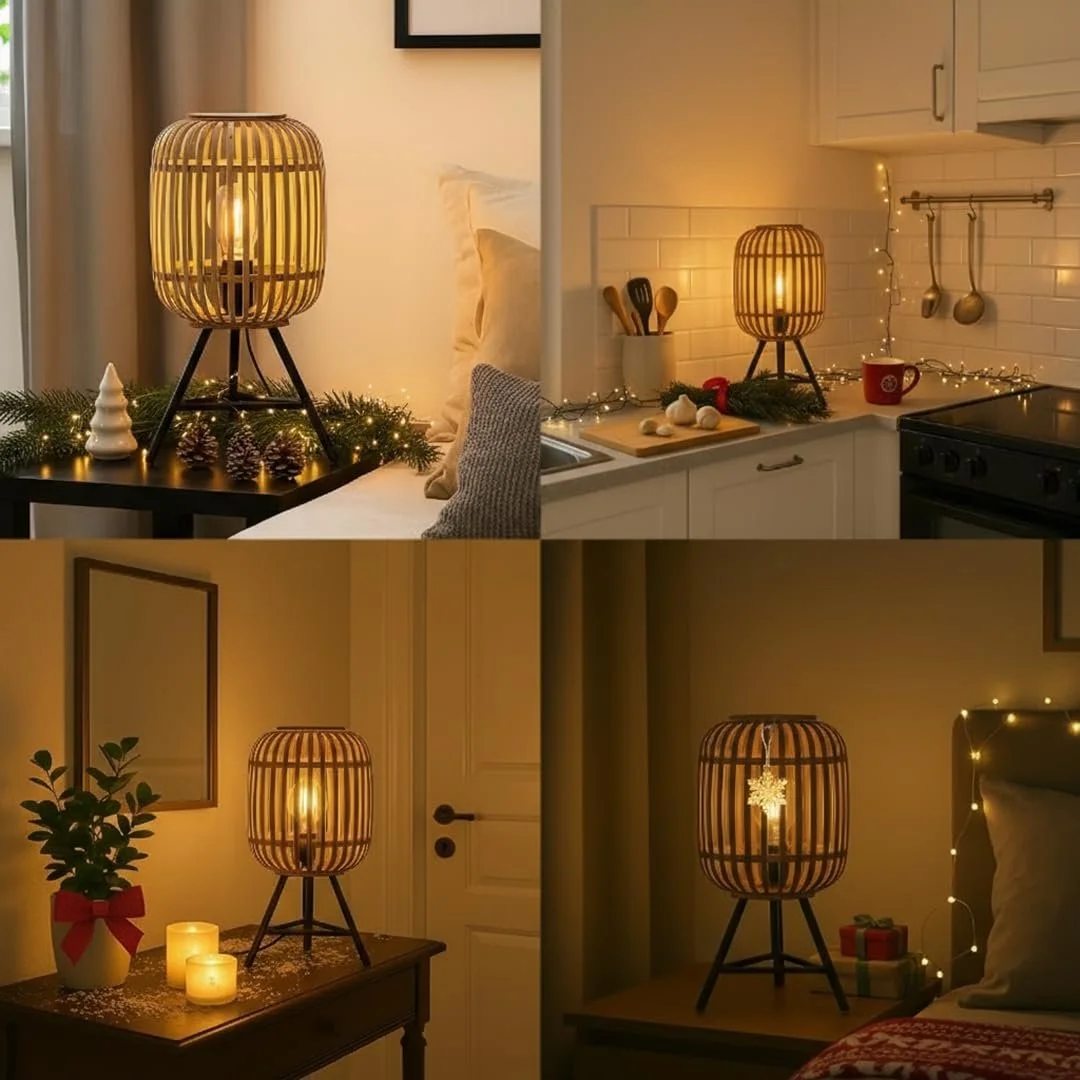 Настільна лампа BRILLIANT Woodrow 1x A60 E27 60 Вт Світло-коричневий, фото №9