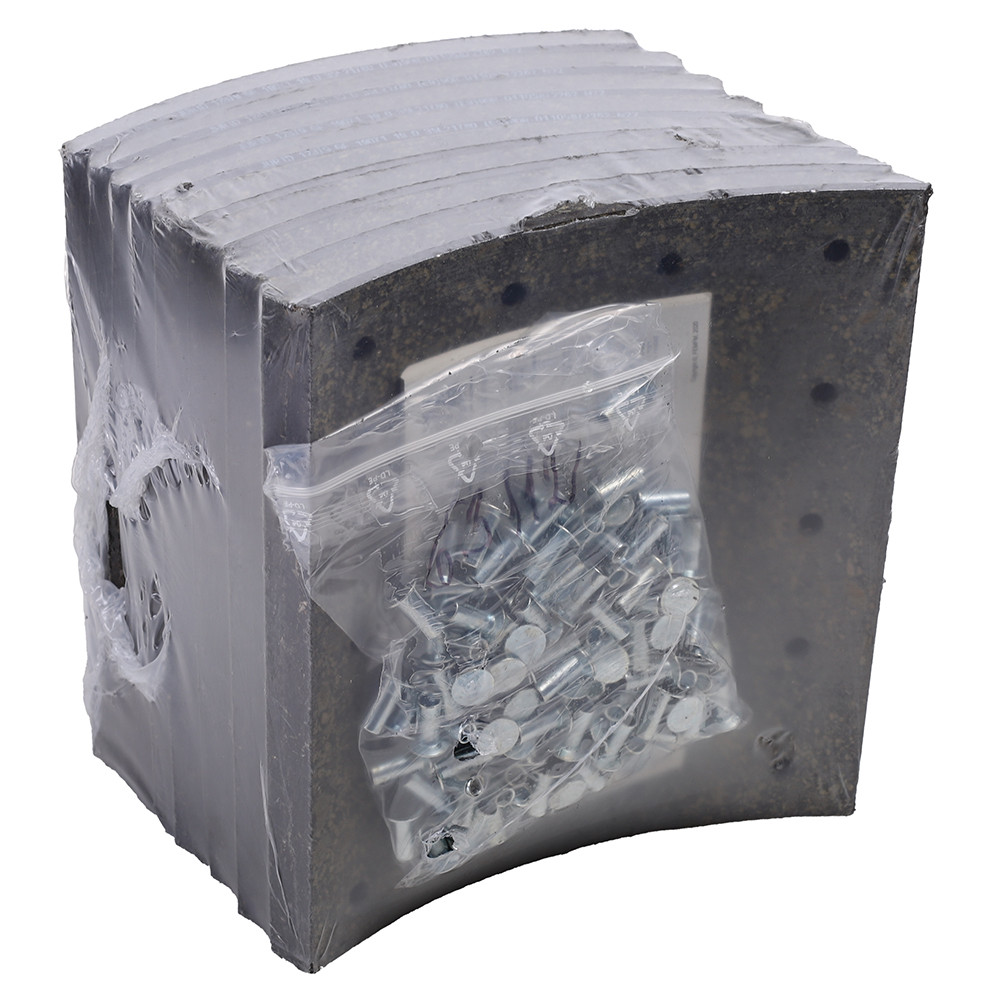 Накладка тормозная барабанного тормоза комплект с заклепками MAN VOLVO(410Х200Х19,3мм) пр-во JU 1907111230, фото №2