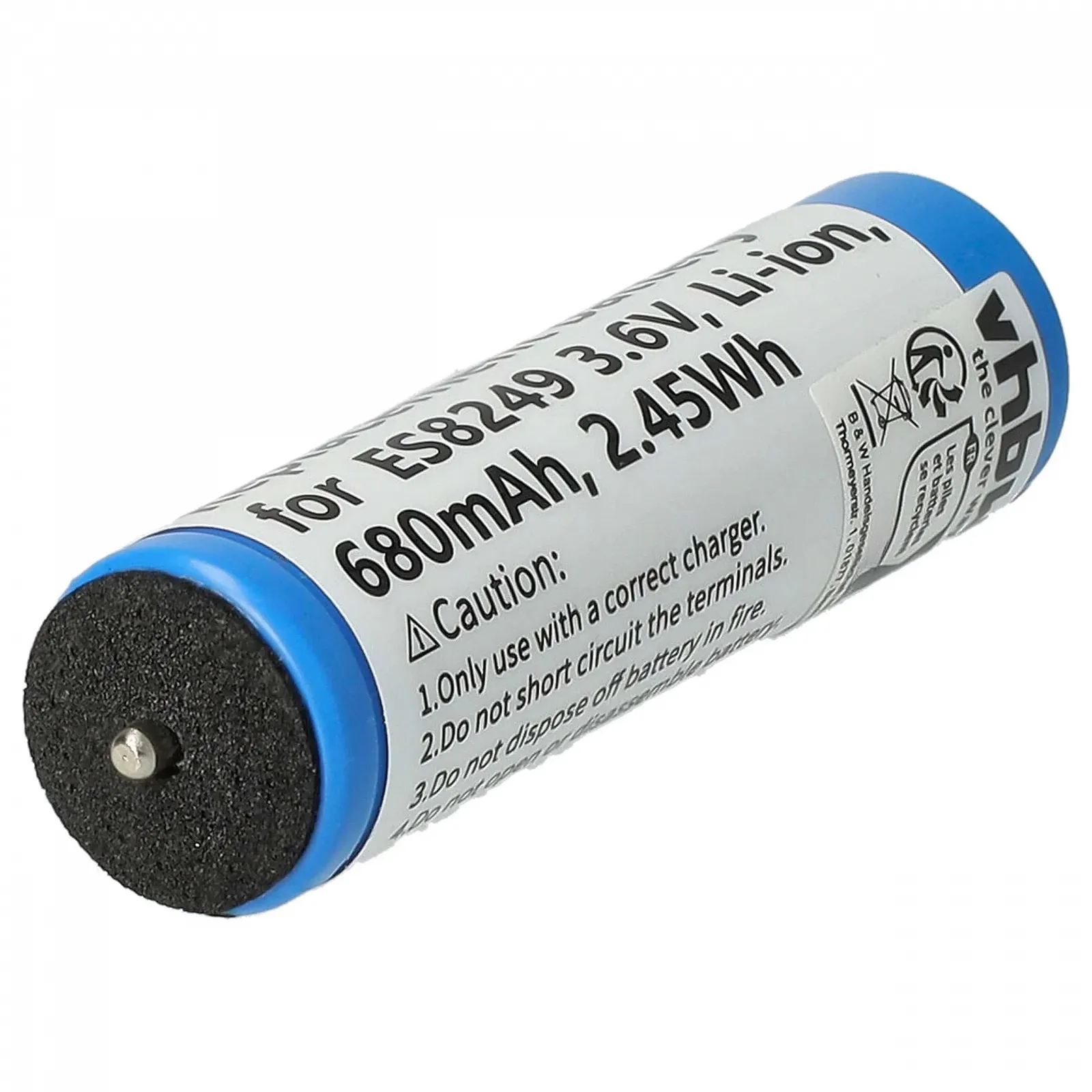 Акумулятор vhbw Сумісний Panasonic ES-RF41 ES-RW30 ES-RW30S ES-RF 41 ESRF41 (680 мА-г, 3.6 В, Li-Ion), фото №3