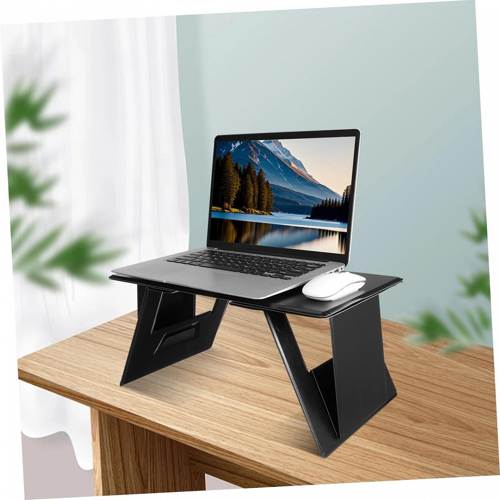 Складной столик для ноутбука Gadpiparty из прочного материала высокой плотности, регулируемый портативный столик для автомобиля, дивана, кровати, удобный для переноски, многофункциональный складной стол-подставка, фото №7