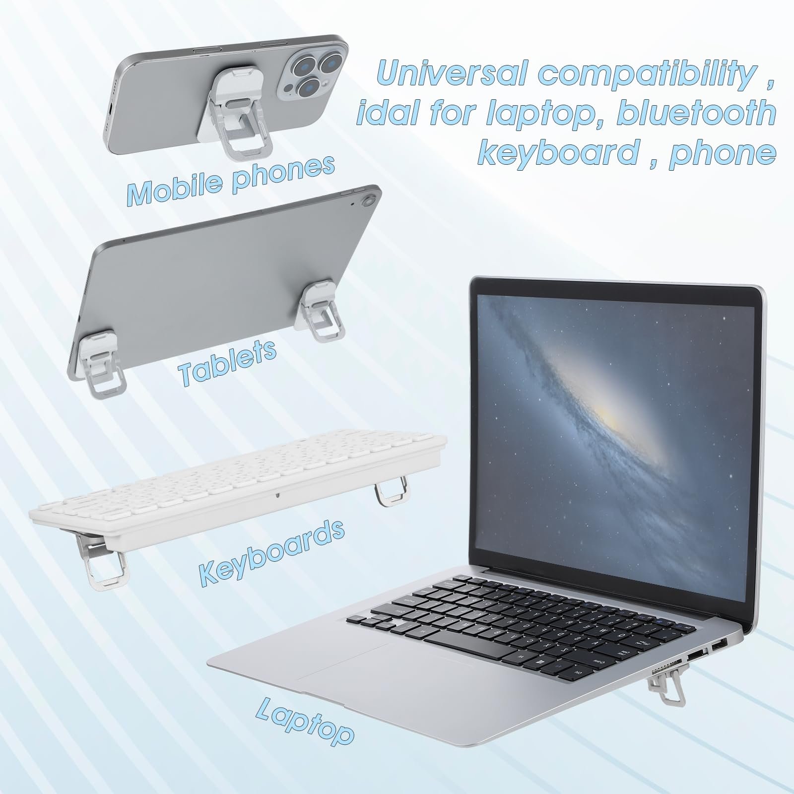 Подставка для ноутбука, складная, регулируемая, мини, самоклеющаяся, для дома/офиса, путешествий, 2 шт. в упаковке, фото №3