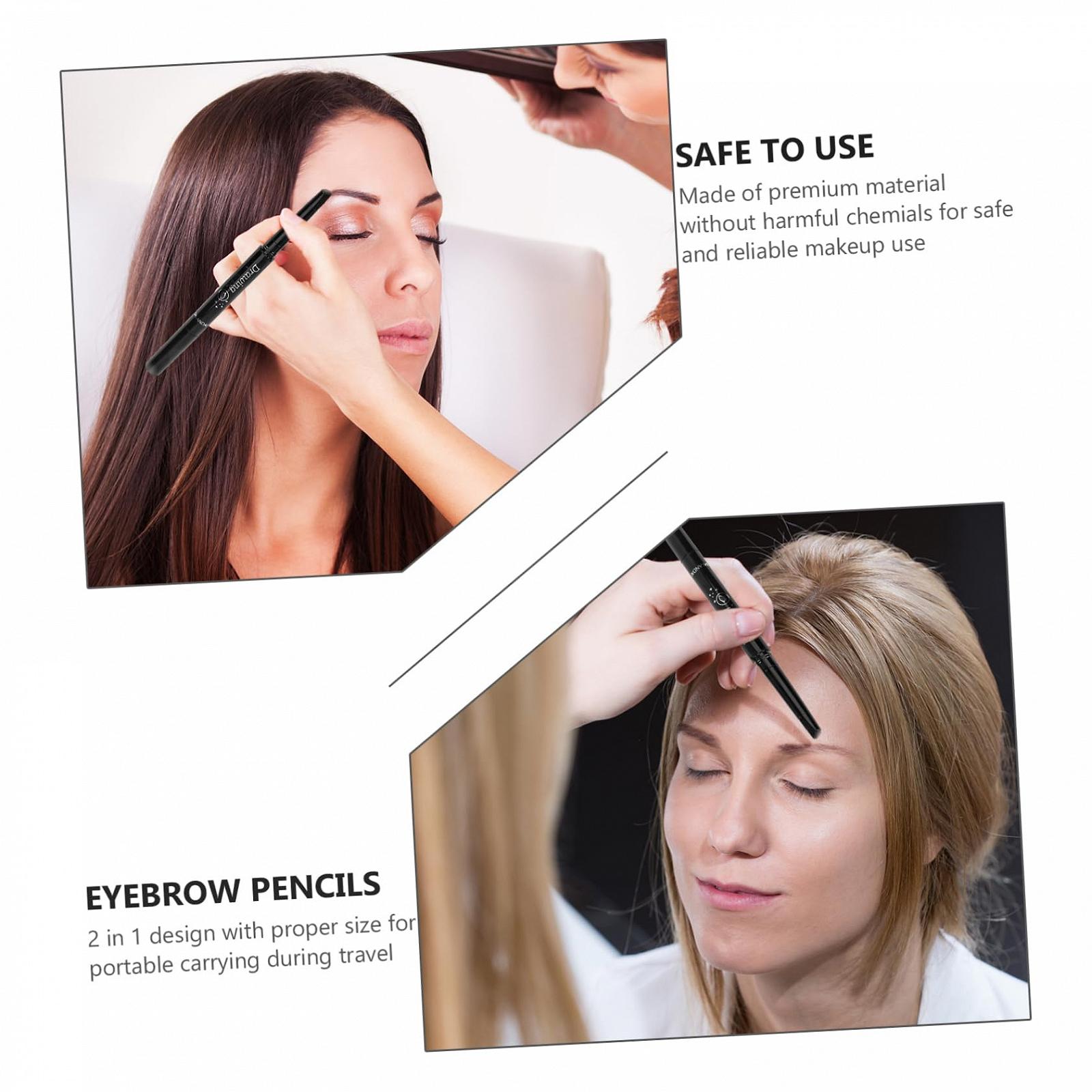 Олівець minkissy Pack of 3 Double Head Eyebrow Pencil Chocolate, фото №4