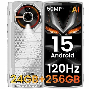 Защищенный смартфон LAGENIO Panther 2 Pro Android 15 24GB RAM 256GB ROM/1TB 50MP + 8MP 6.7" HD+ 120Hz 5150mAh/18W Dual 4G SIM NFC GPS OTG - Фото 1