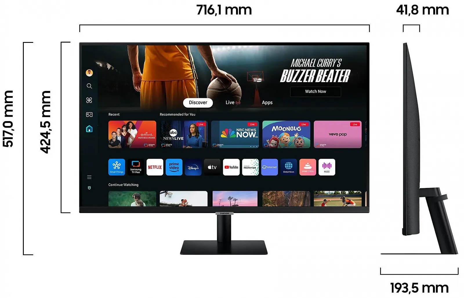 Монітор 32" Samsung M70D 4K VA 60 Гц, фото №9