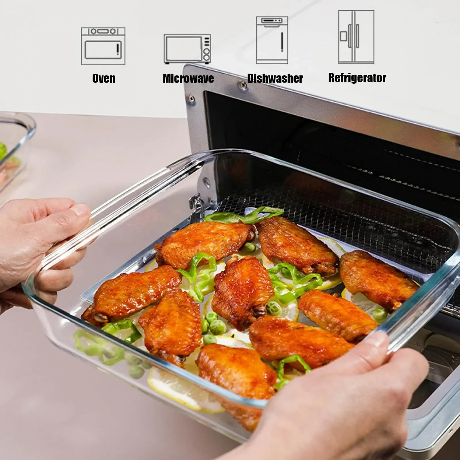 Форма для запекания стеклянная 9.7 x 8.6 x 2 см квадратная термостойкая до 400 °C, фото №5 Форма для запекания стеклянная 9.7 x 8.6 x 2 см квадратная термостойкая до 400 °C, фото №5