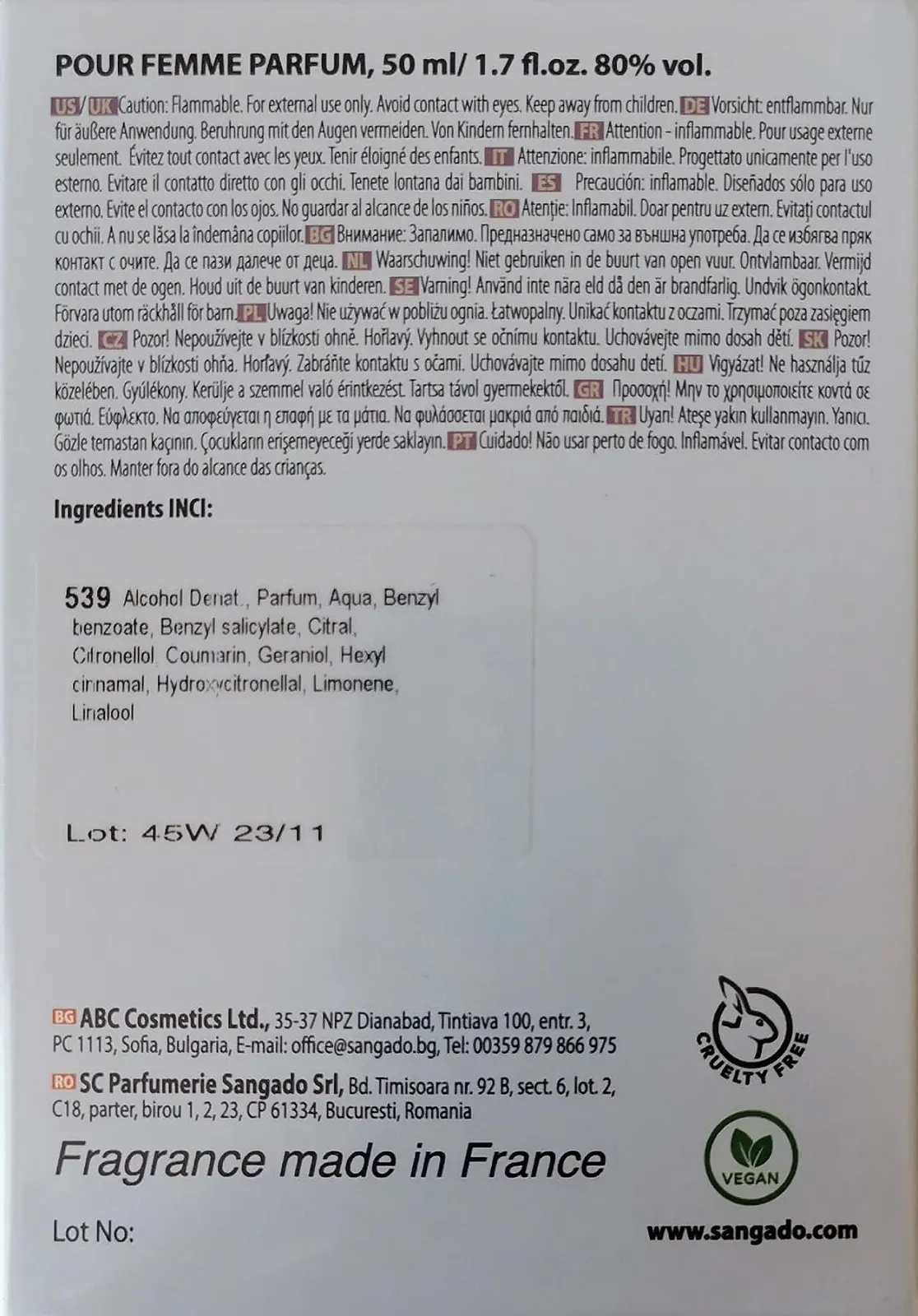 Парфюмированная вода SANGADO Mademoiselle Dechamps 50 мл, фото №6 Парфюмированная вода SANGADO Mademoiselle Dechamps 50 мл, фото №6