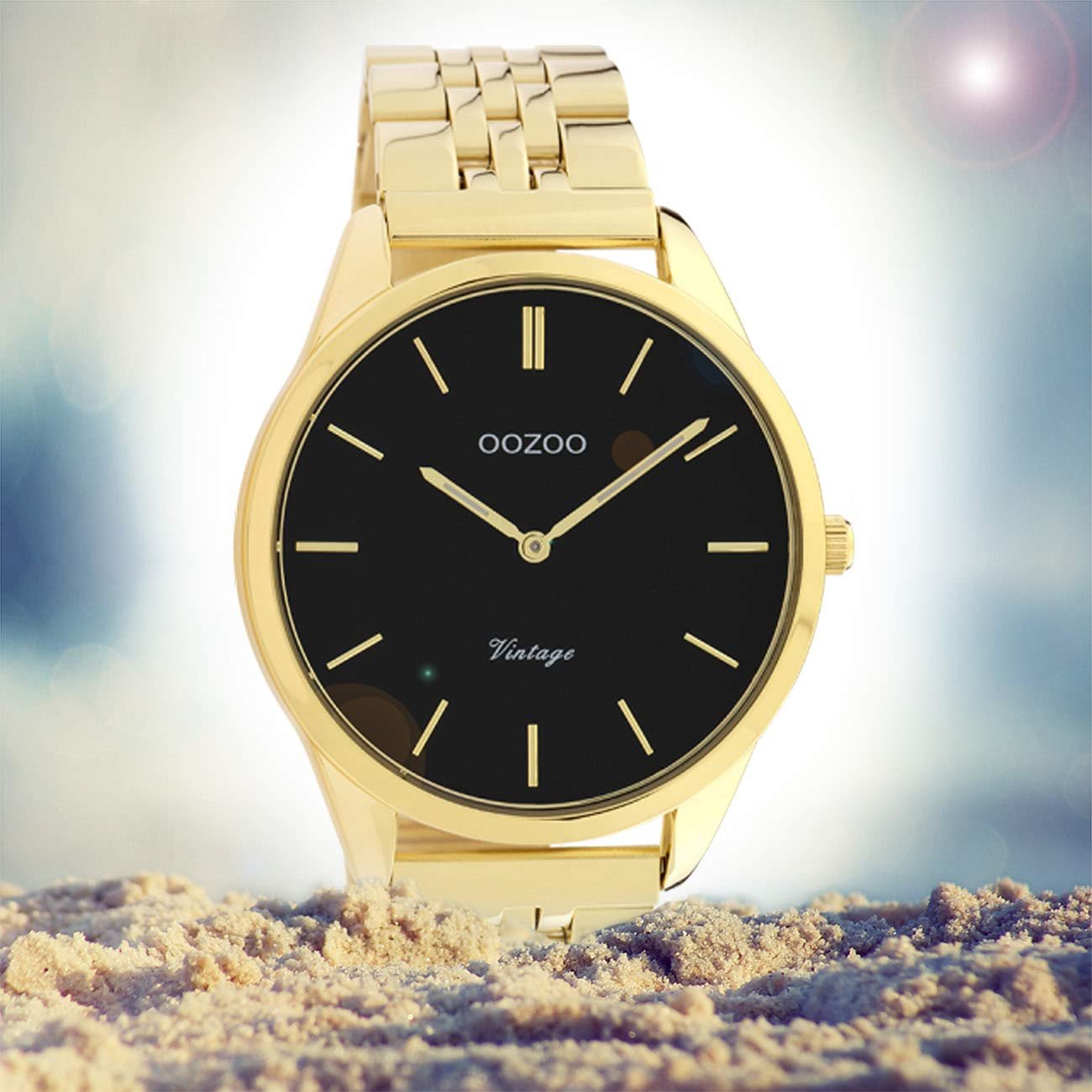 Женские часы Oozoo Vintage C9987 Черный/Золотой, фото №4 Женские часы Oozoo Vintage C9987 Черный/Золотой, фото №4
