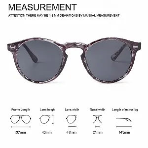 Круглі сонцезахисні окуляри унісекс ADEWU Ретро Класичні Маленькі synthetic.ua - Фото 1