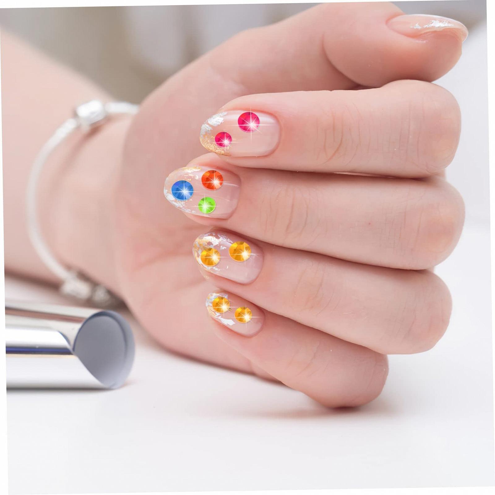 Наклейки Стрази Самоклеючі 3-5мм Прозорий Водяний Діамант Мікс, фото №7