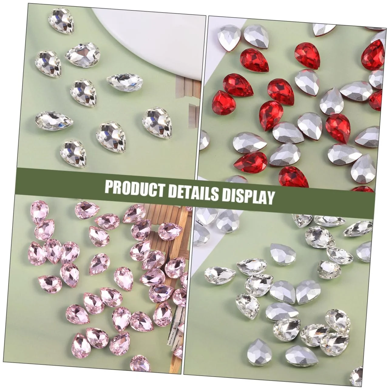 Стрази Крапля води 150 шт. для прикрас, DIY аксесуарів, прикрас підвісок для рукоділля, фото №3