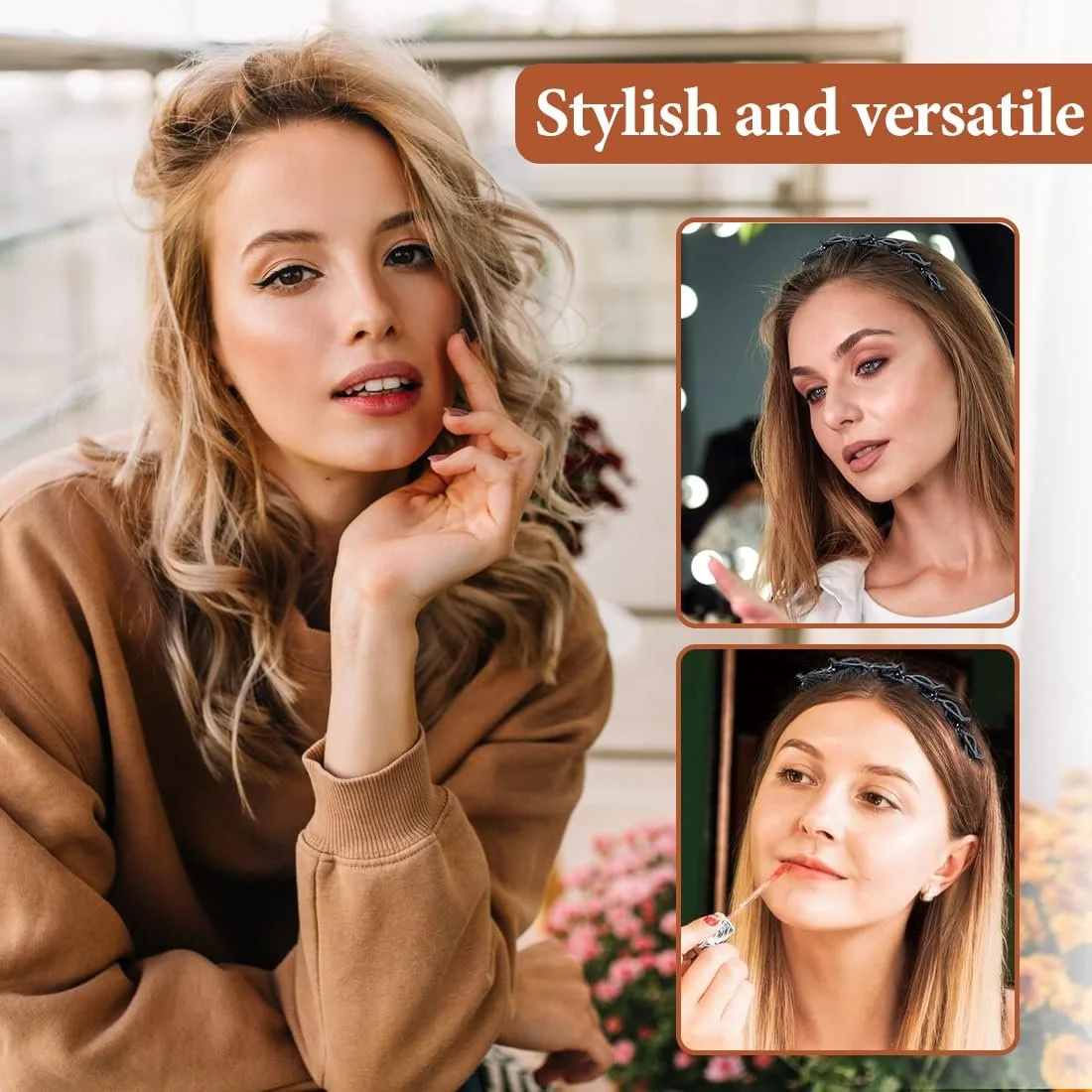 Набір обручів для волосся з кліпсами, 6 шт., фото №6