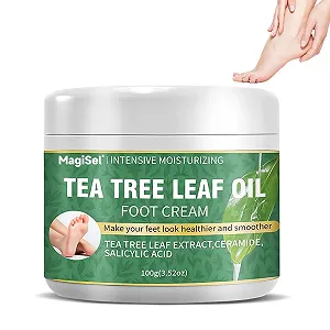 Крем для ног увлажняющий с чайным деревом против трещин и мозолей 100 г - Фото 1