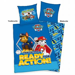 Комплект Постільної Білизни Herding Paw Patrol, Наволочка 80 x 80 cm з Ґудзиками та Двостороннім Малюнком, Підковдра 135 x 200 cm із Застібкою на Ґудзики, 100% Бавовна/Льон, Синій synthetic.ua - Фото 1