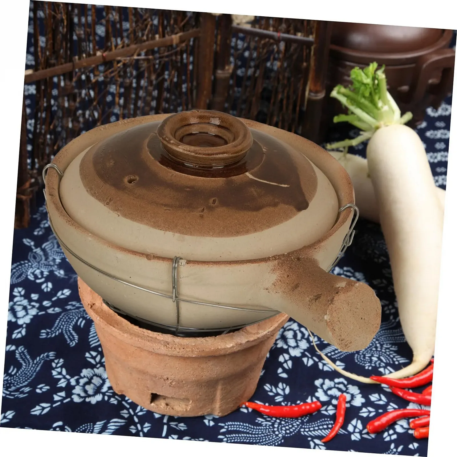 Форма-Ківш керамічний 0,5 л з кришкою та паровідводом для тушкування, фото №8