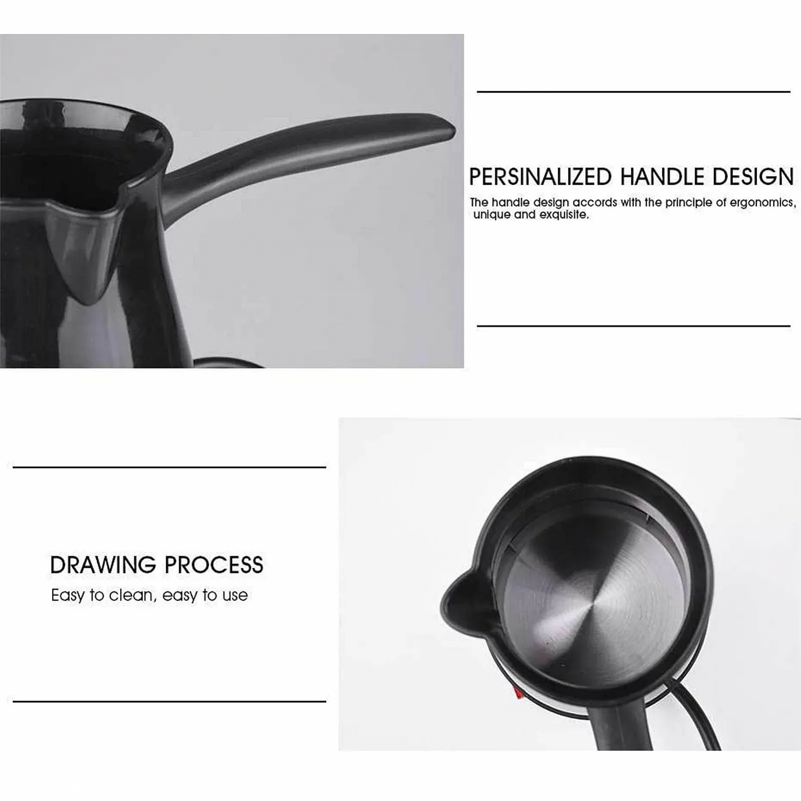 Электрическая турка Bewinner 300 ml Stainless Steel, фото №4