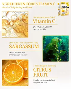 Маска для лица Vitamin C глиняная, 12 шт synthetic.ua - Фото 1