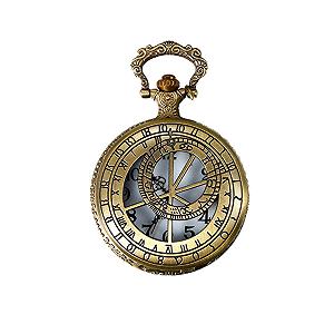 Кишеньковий годинник JewelryWe Ретро Royal Flush / Компас / Квіти / Дзвінок / Мотоцикл Бронзовий - Фото 1